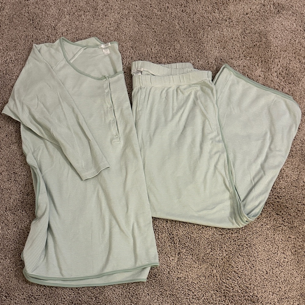 LAKE Pima Maternity Long-Long Set in Parisian Green